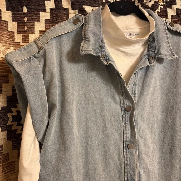 Steve Madden Size L Denim Dress, 100% Cotton - Picture 2 of 14